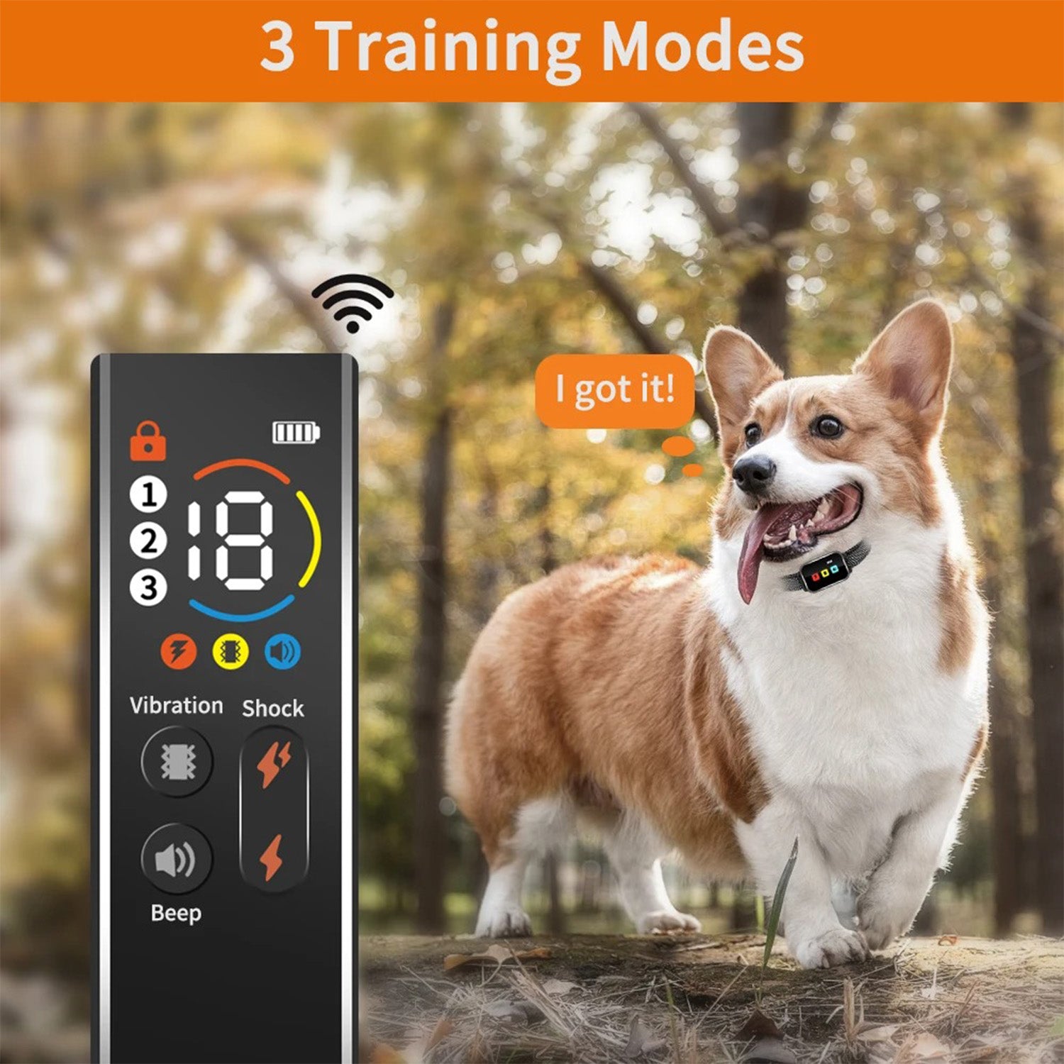 🔥Pro Trainer-Approved! 3-Mode Dog Collar⚡IP67 Waterproof💧Static/Vibe/Beep Alerts | Remote Control【TikTok's #1 Training Tool】 🔥Pro Trainer-Approved! 3-Mode Dog Collar⚡IP67 Waterproof💧Static/Vibe/Beep Alerts | Remote Control【TikTok's #1 Training Tool】